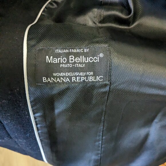 Wool coat, Banana Republic, black, size 10 - Picture 4 of 5